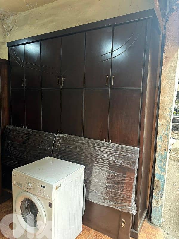 اوضة نوم طابقين تختين شغل توصاية ملبسة قشرة زان 1