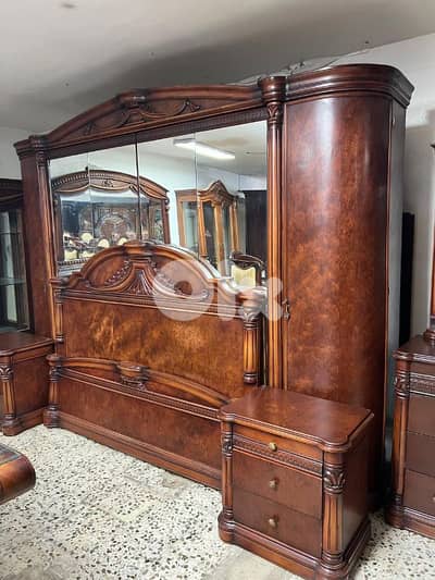 اوضة نوم شغل توصاية خشب زان ولاتي كلا ملبسة قشر