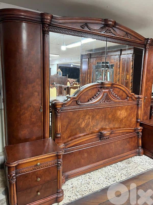 اوضة نوم شغل توصاية خشب زان ولاتي كلا ملبسة قشر 2