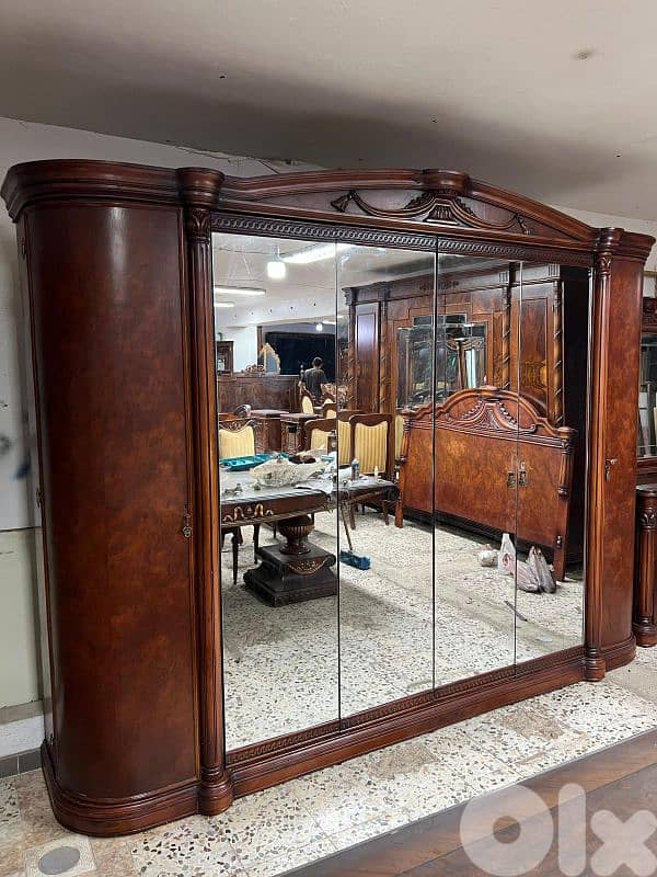 اوضة نوم شغل توصاية خشب زان ولاتي كلا ملبسة قشر 3