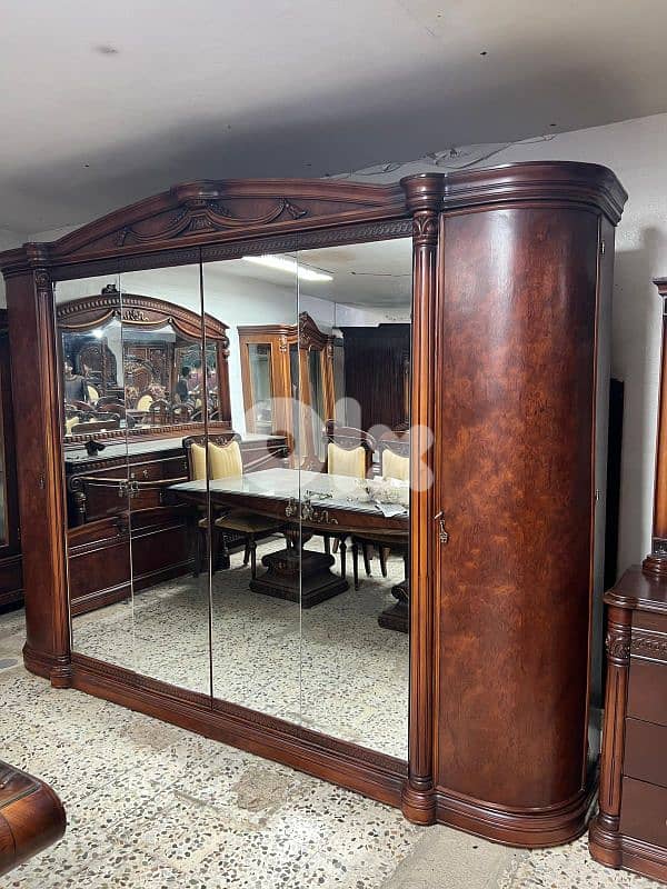 اوضة نوم شغل توصاية خشب زان ولاتي كلا ملبسة قشر 7