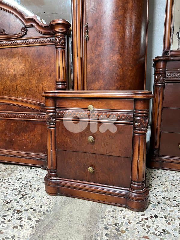 اوضة نوم شغل توصاية خشب زان ولاتي كلا ملبسة قشر 12