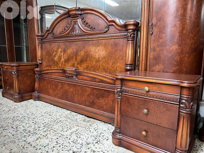 اوضة نوم شغل توصاية خشب زان ولاتي كلا ملبسة قشر 13