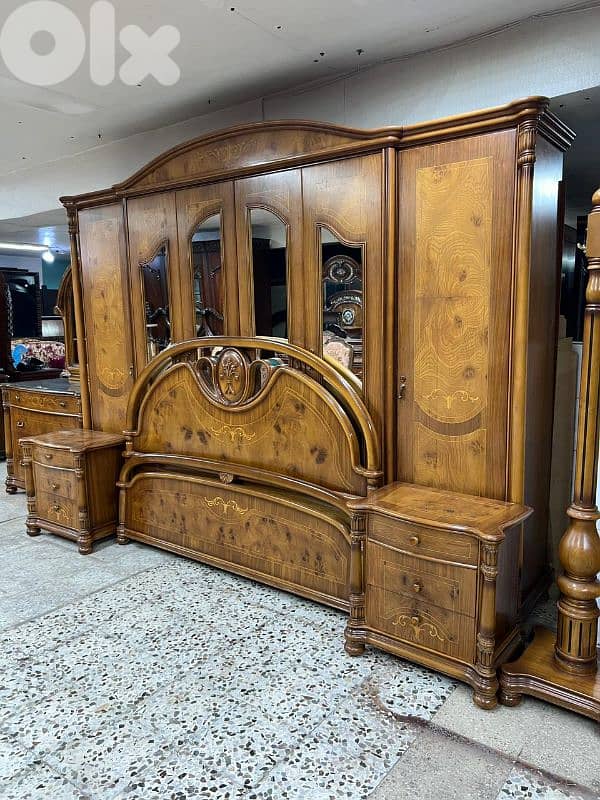 اوضة نوم خشب زان ولاتي كلا ملبسة قشر 0