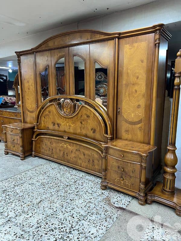 اوضة نوم خشب زان ولاتي كلا ملبسة قشر 1