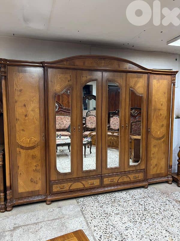 اوضة نوم خشب زان ولاتي كلا ملبسة قشر 2