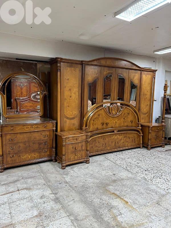 اوضة نوم خشب زان ولاتي كلا ملبسة قشر 4