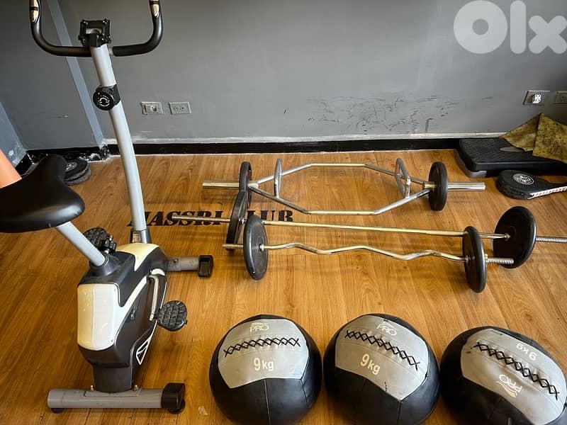 عدة كاملة مع ٥٠ كيلو اوزان صحون 1