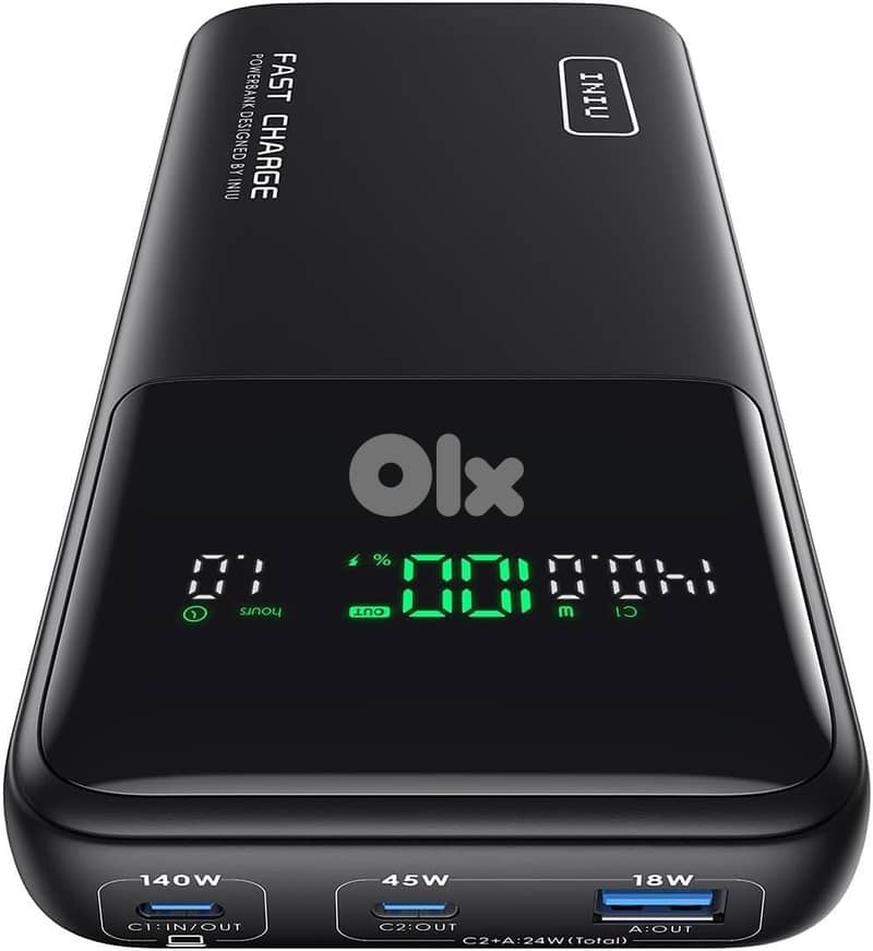INIU Fast Charging Power Bank 140W Digital Display for Laptop, phones 0