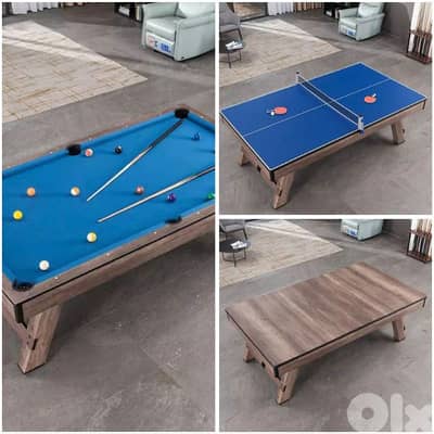 3 in 1 Table,pingpong,billiard طاولة، بينغ بونغ، بيليارد