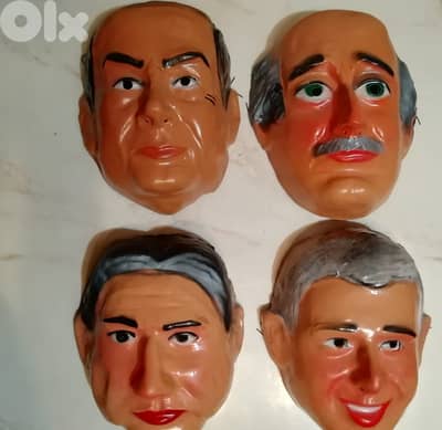 Vintage 4 Lebanese polititians face masks 4$ each