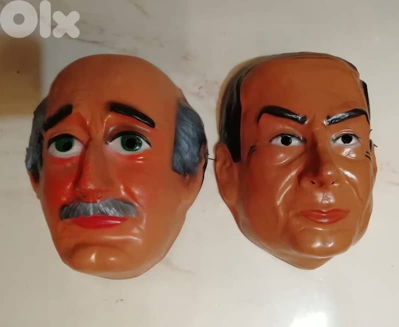 Vintage 4 Lebanese polititians face masks 4$ each 1