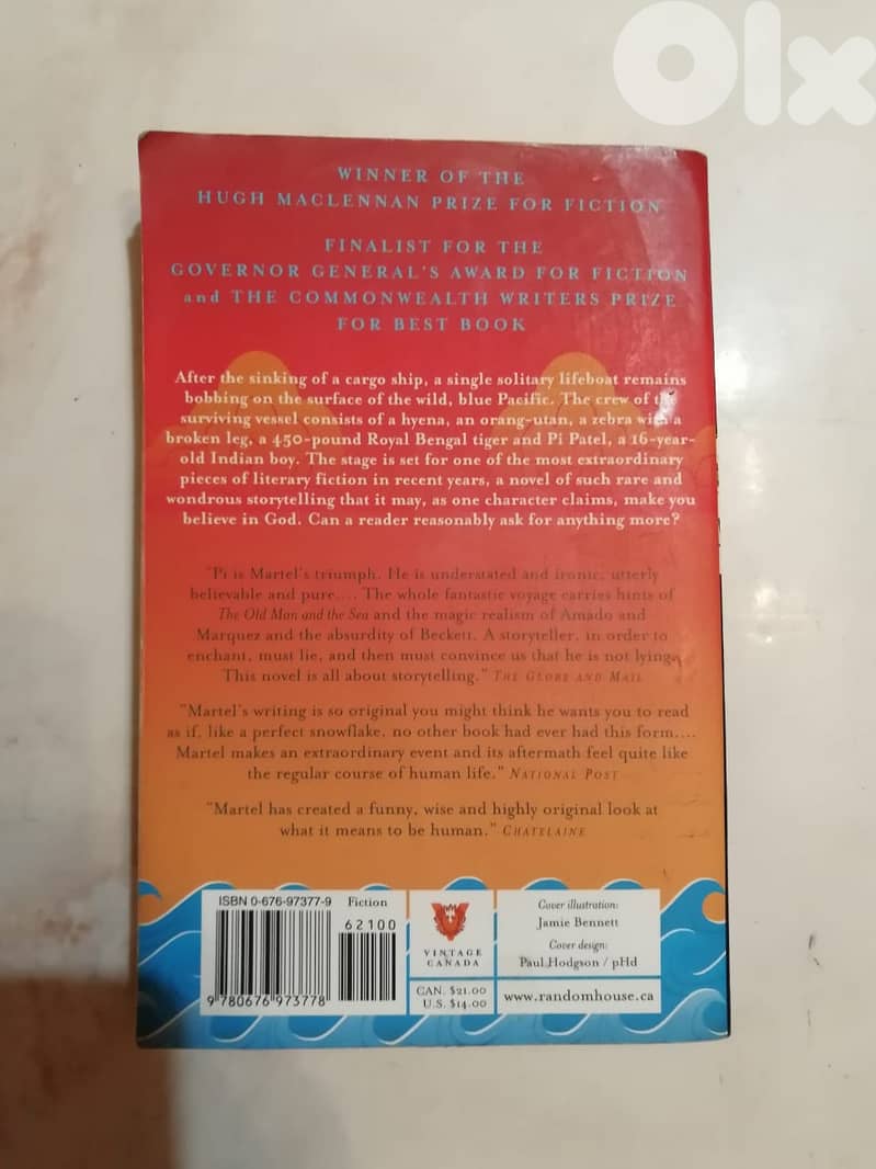 Life of Pi Book by Yann Martel 2