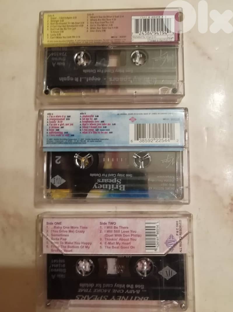 Britney Spears 3 cassettes - Jive - Lebanon all for 30$ 1