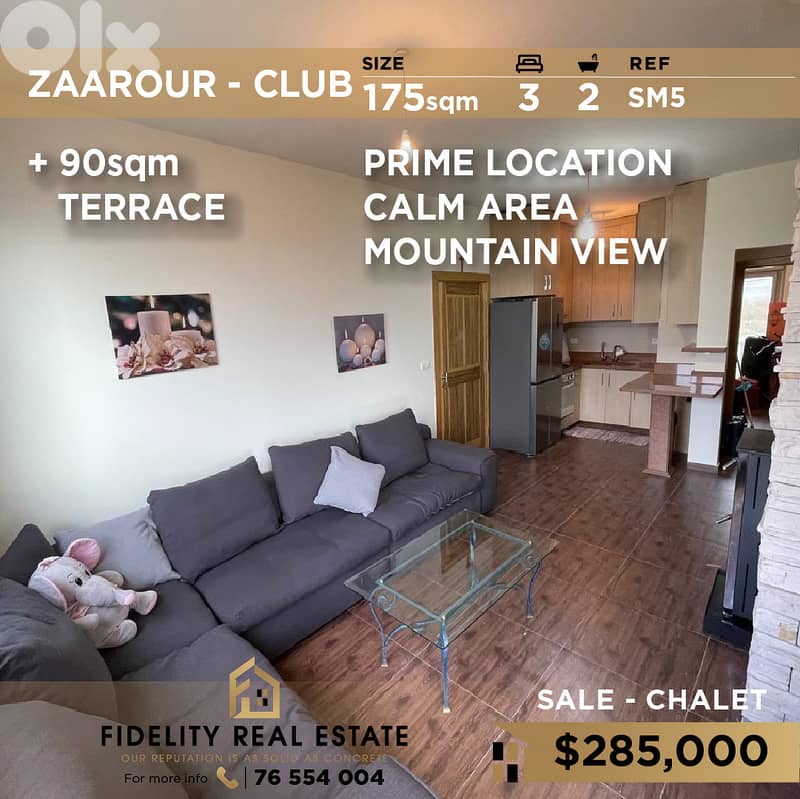 Chalet for sale in Zaarour SM5 شاليه للبيع في الزعرور 0
