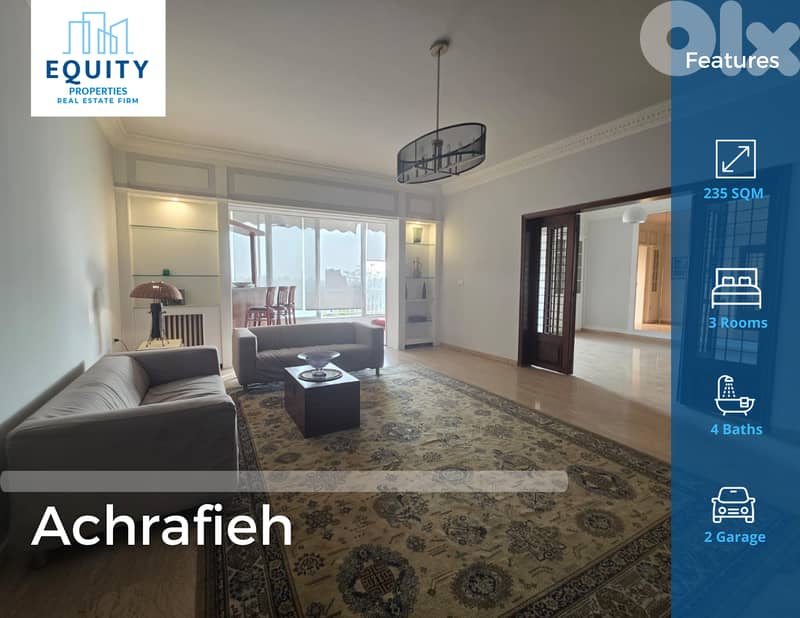 235 SQM Apartment For Sale In Achrafieh شقة للبيع #JZ224724 0