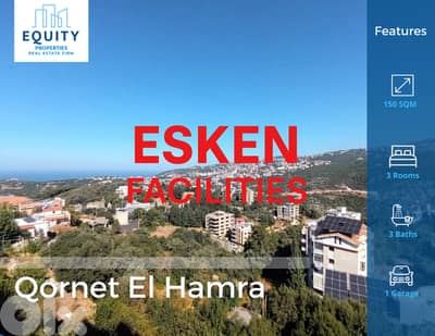 150 SQM Apartment For Sale In Qornet El Hamra شقة للبيع #CK104810