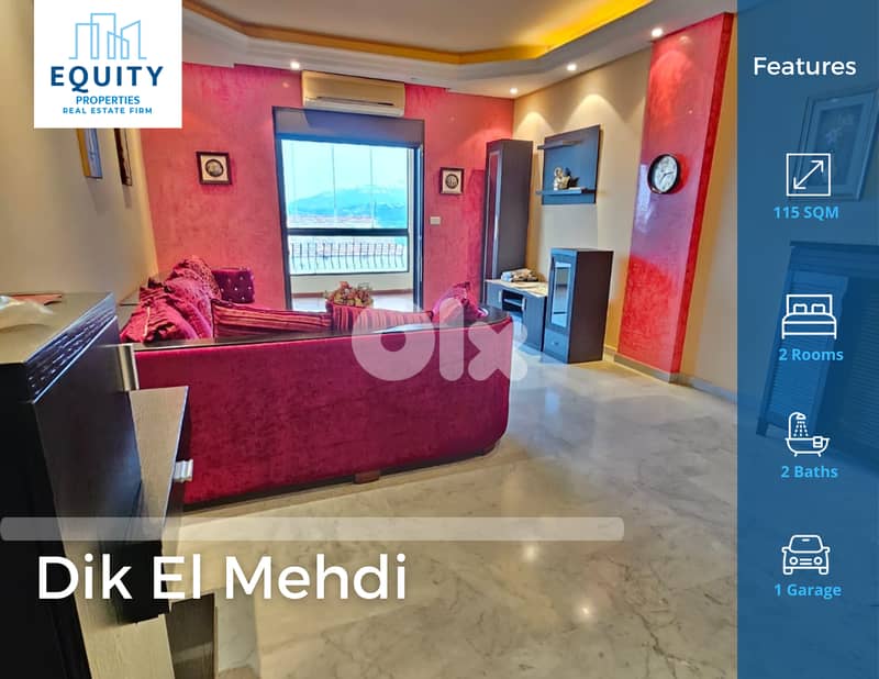 115 SQM Apartment For Sale In Dik El Mehdi شقة للبيع #MH225030 0