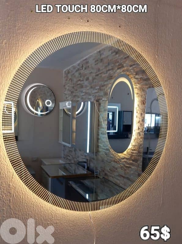 LED TOUCH BATHROOM MIRRORS. مراية حمام 3