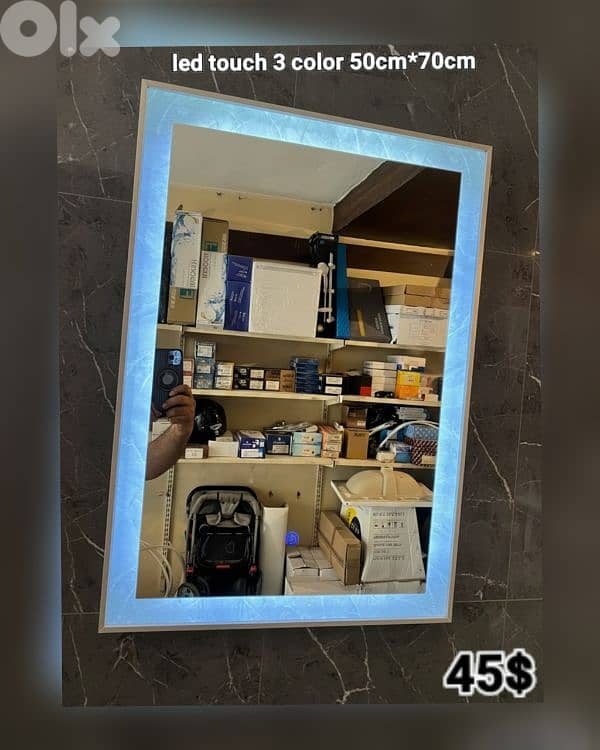 LED TOUCH BATHROOM MIRRORS. مراية حمام 6