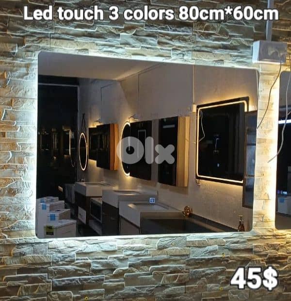 LED TOUCH BATHROOM MIRRORS. مراية حمام 9
