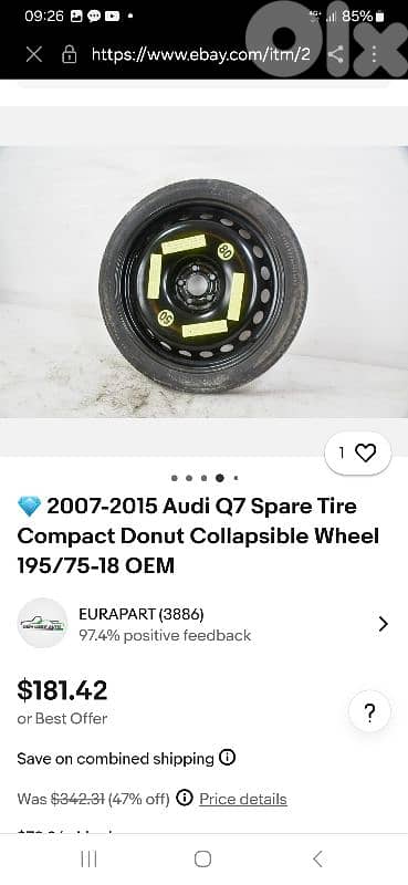 Mercedes  BMW  audi. vw  spare tier plus 2 lifters for 150 only today 3