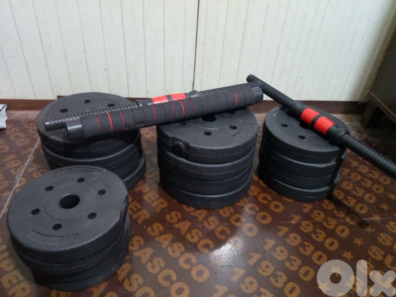 dumbbells 30 kg used like new 35$ 0