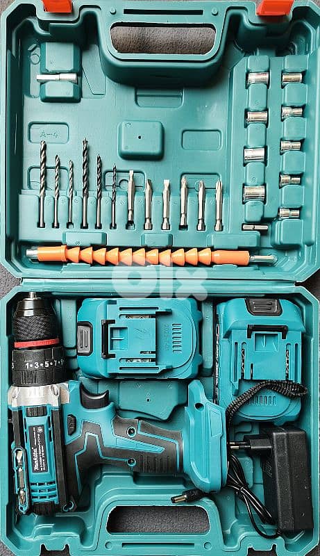 مفك ومقدح بطارية ماركة makita قلب نحاس رأس حديد صناعي جدران . حديد . خشب 2