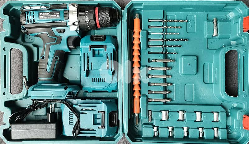 مفك ومقدح بطارية ماركة makita قلب نحاس رأس حديد صناعي جدران . حديد . خشب 4