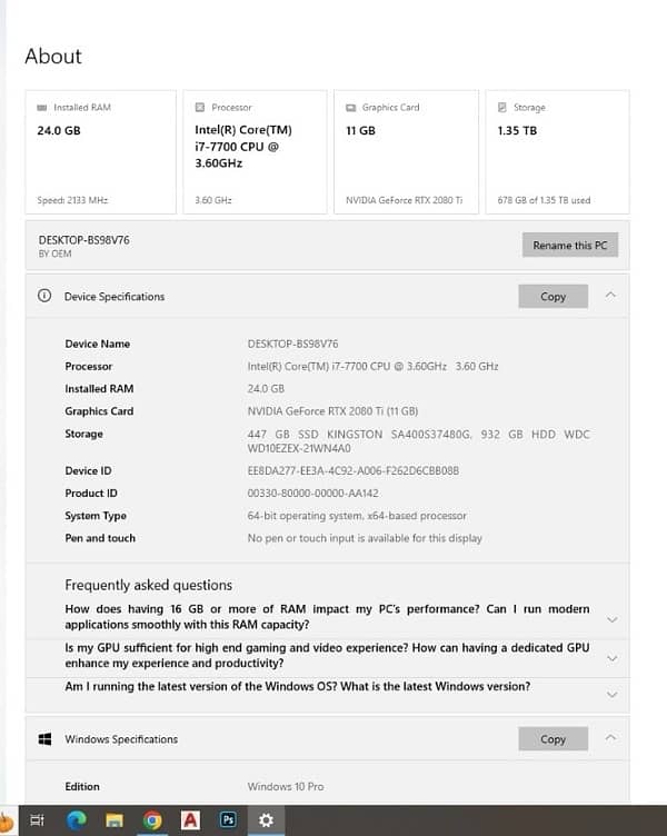 gaming desktop used but super clean 1