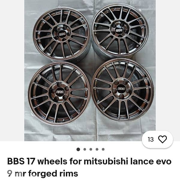 BBS 17 wheels for mitsubishi lance evo 9 mr forged rims 2
