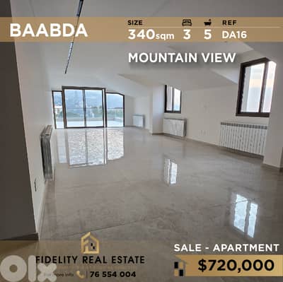 Apartment for sale in Baabda DA16  قة للبيع في بعبدا