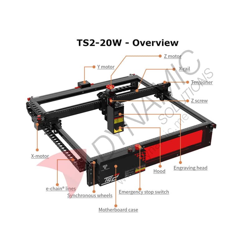 TwoTrees Laser Diode Engraver TS2 20W - 41x41cm 2