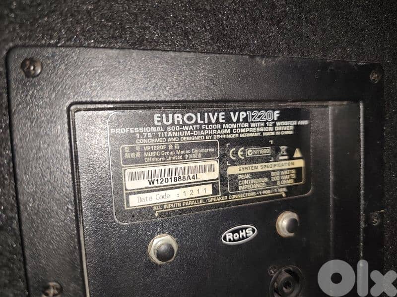 Alto Behringer Speaker  DJ -Lax Bass sub Topprosound 15 inch & monitor 1