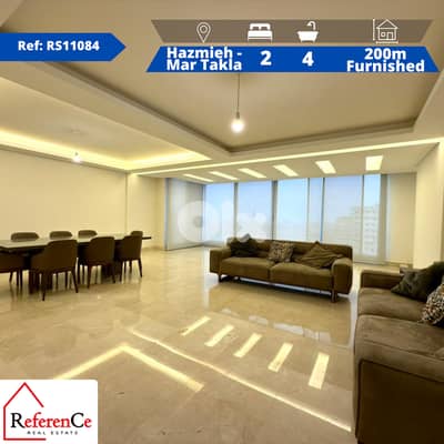 Furnished/equipped apartment in Hazmiyeh شقة مفروشة ومجهزة في الحازمية