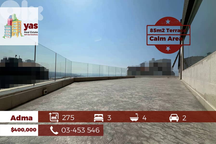 Adma 275m2 | 85m2 Rooftop Terrace | Sea View | New | Calm Area | RA | 0