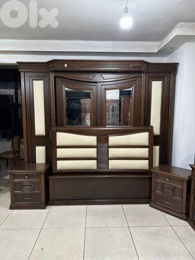 اوضة نوم ملكية خشب زان ولاتي كلا ملبسة قشرة زان