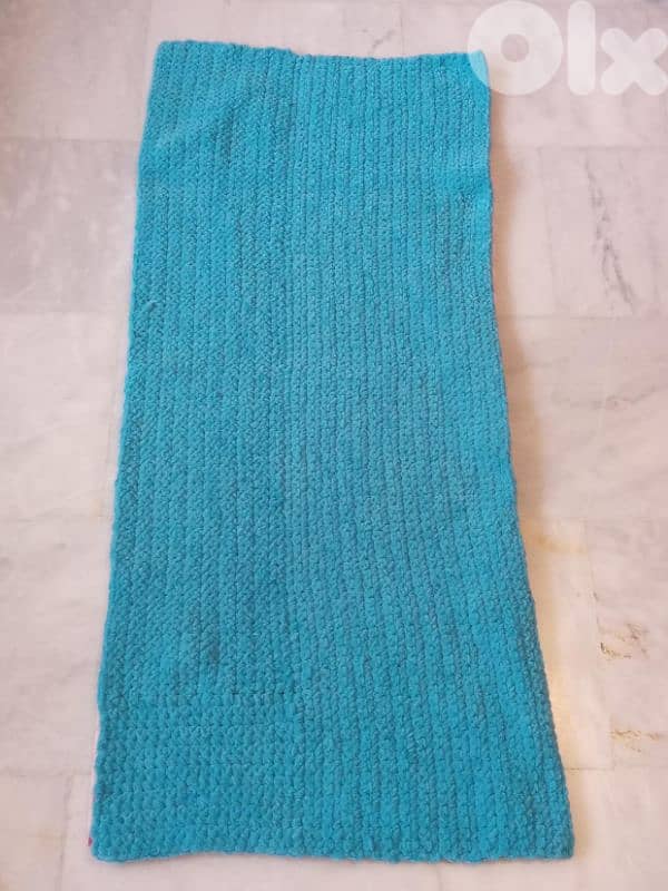 handmade crochet blanket turquoise 0