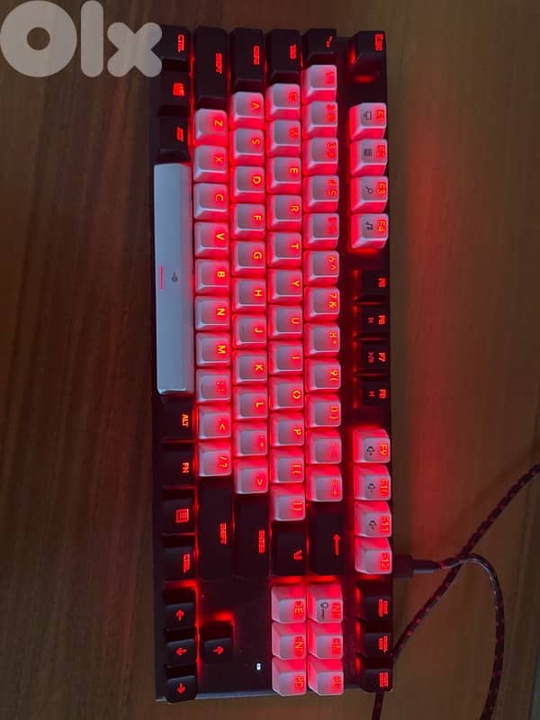 HyperX Alloy FPS Pro TKL – Red Switches, Very Bright Red LEDs (No Box) 0