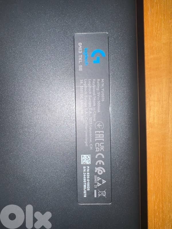 Logitech G413 TKL SE – Brown Switches, White LEDs, Like New (No Box) 2