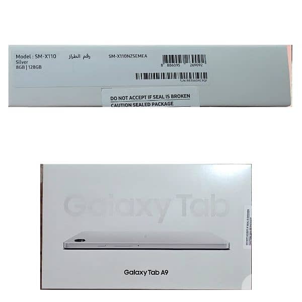 Galaxy tab A9 - 8gb I 128 gb - box still sealed - never open - Silver 0