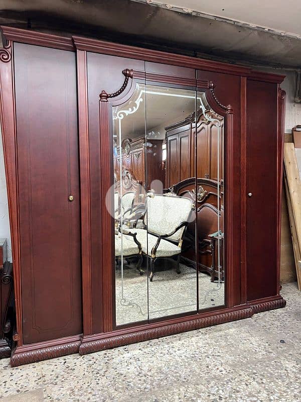 اوضة نوم شغل توصاية خشب زان ولاتي كلا ملبسة قشرة تنباك 2