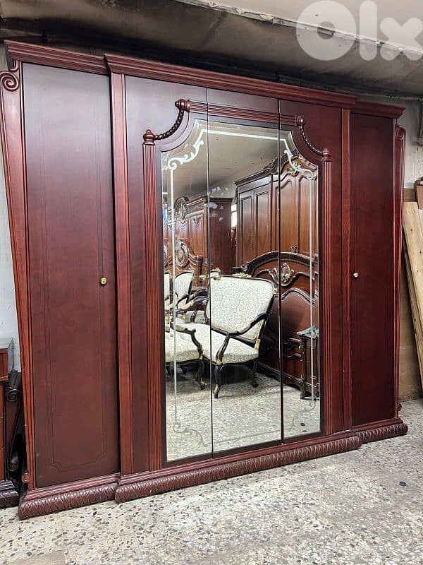 اوضة نوم شغل توصاية خشب زان ولاتي كلا ملبسة قشرة تنباك 7