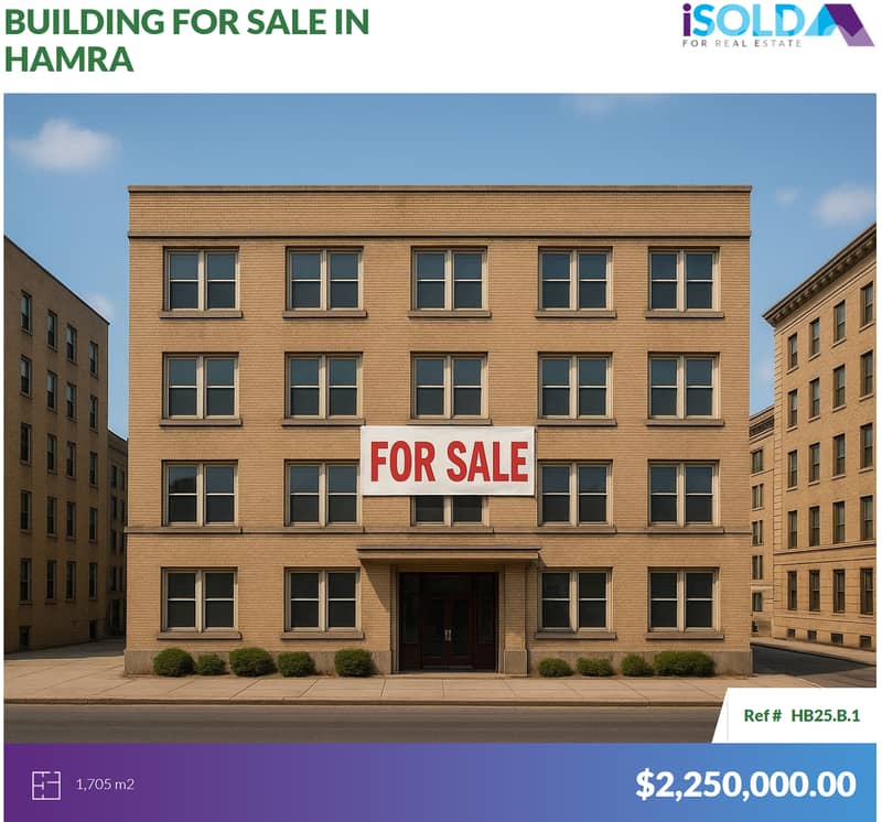 1705m2 Building-Prime Location-4sale in Hamra - مبنى للبيع في الحمرا 0
