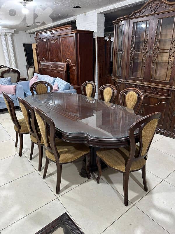 اوضة سفرة خشب زان ولاتي كلا ملبسة قشرة 0