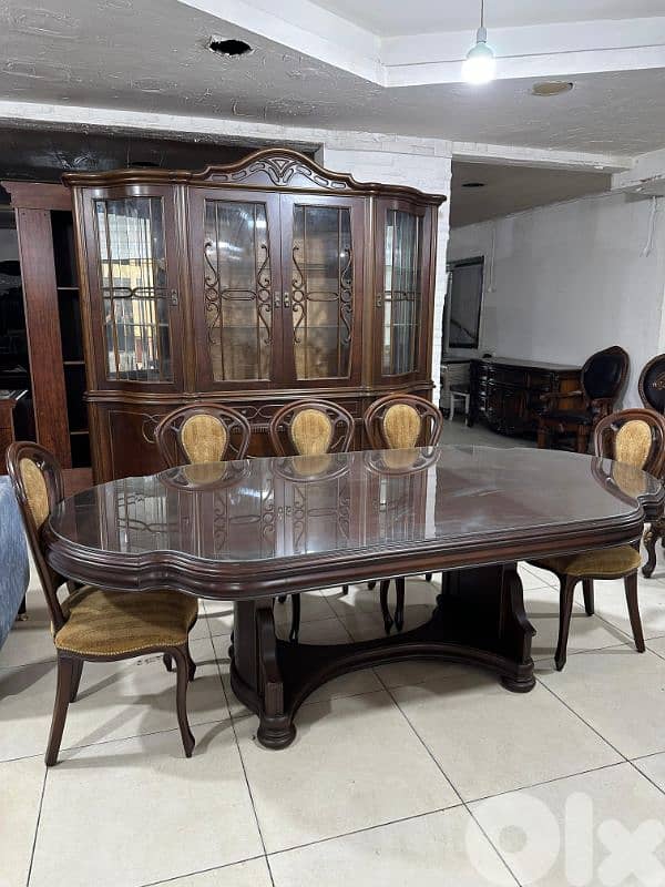 اوضة سفرة خشب زان ولاتي كلا ملبسة قشرة 2