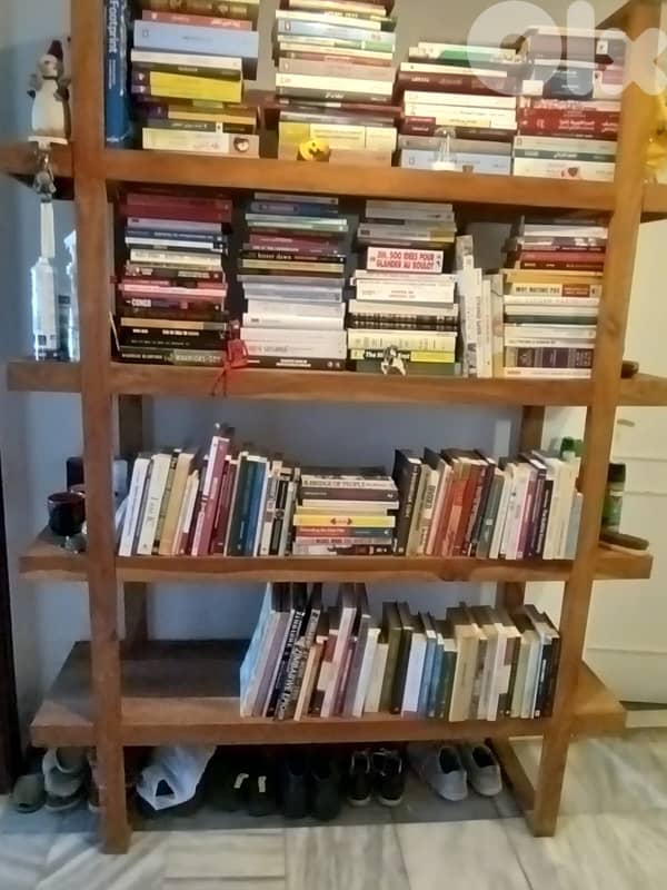Large solid wood bookshelves 0