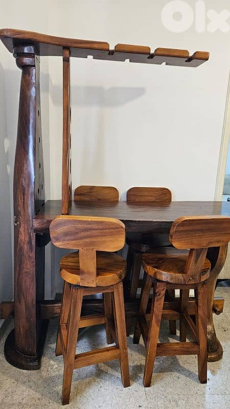 Handcrafted Egyptian solid wood bar, بار مصنوع يدويًا ، . 2