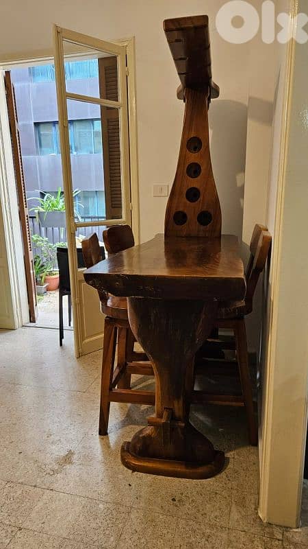 Handcrafted Egyptian solid wood bar, بار مصنوع يدويًا ، . 3