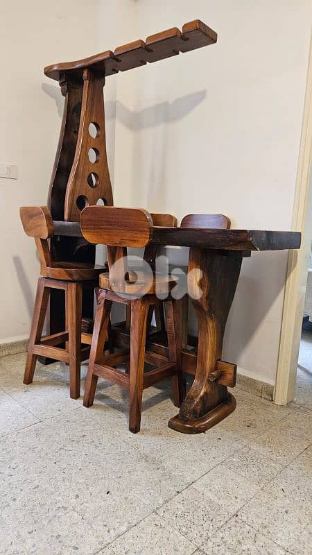 Handcrafted Egyptian solid wood bar, بار مصنوع يدويًا ، . 4